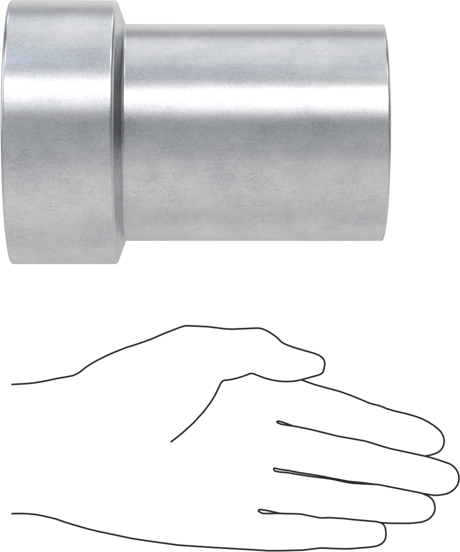 Çelik Boru için Vakum Bağlantı Parçası, 3-1/2" Boru x 3-1/2 NPT Dişi için Adaptör, Galvanizli Çelik