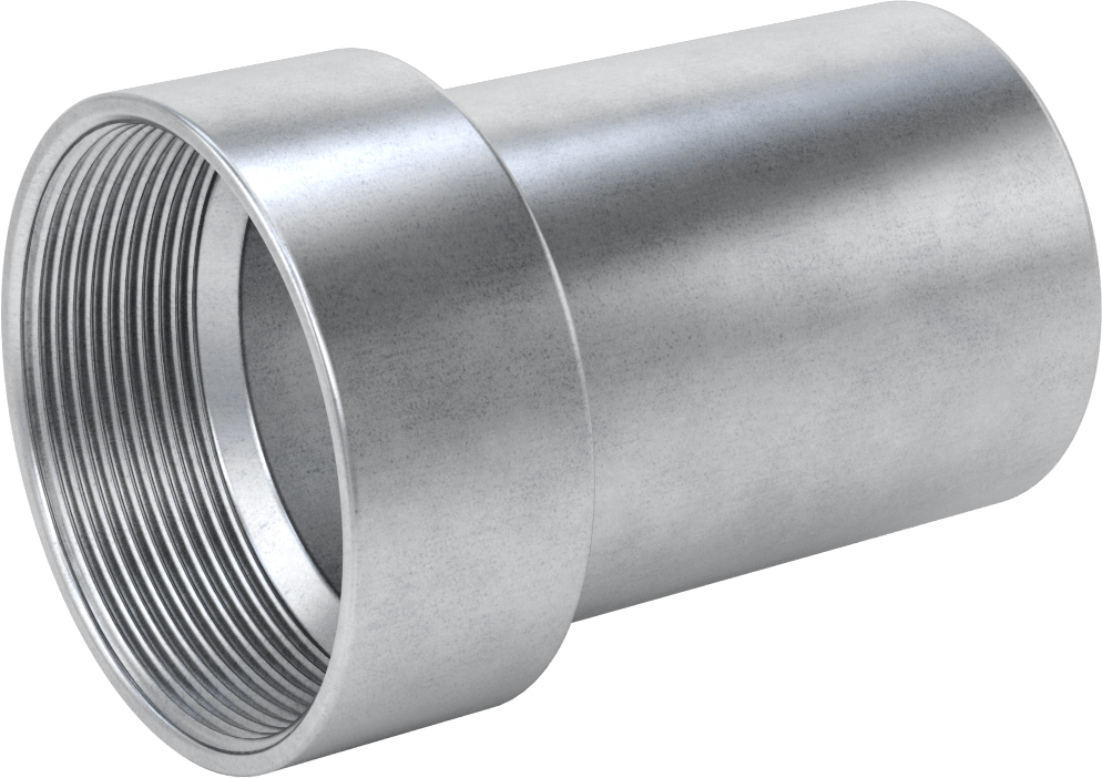 Çelik Boru için Vakum Bağlantı Parçası, 3-1/2" Boru x 3-1/2 NPT Dişi için Adaptör, Galvanizli Çelik