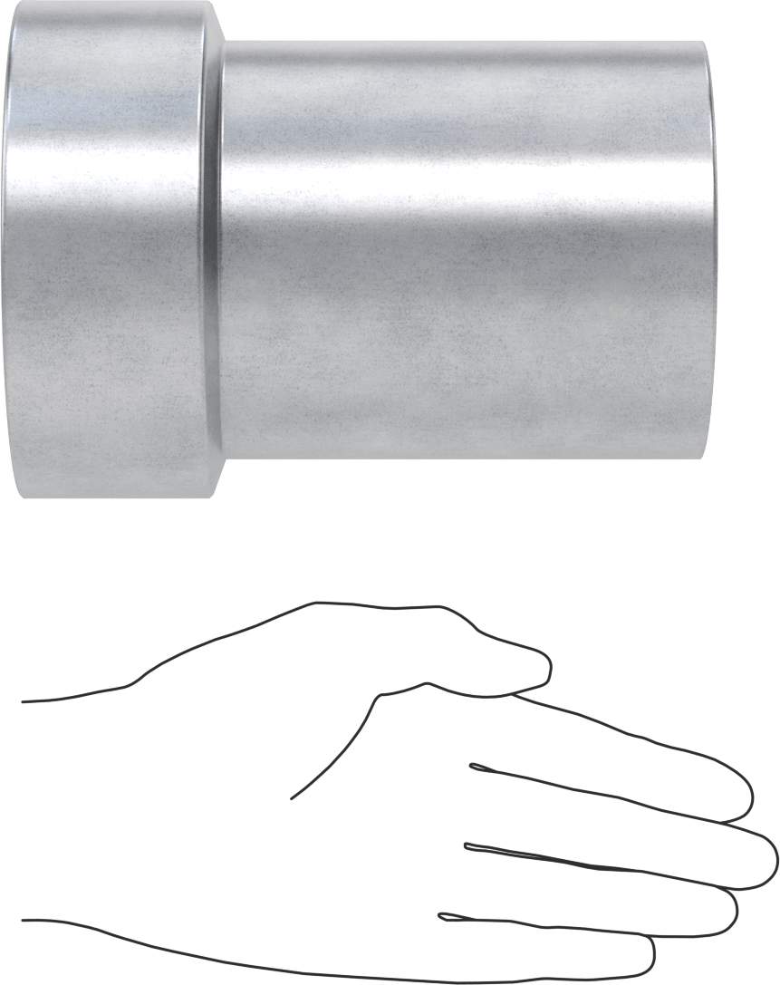Çelik Boru için Vakum Bağlantı Parçası, 4" Boru Dış Çapı x 4 NPT Dişi için Adaptör, Galvanizli Çelik