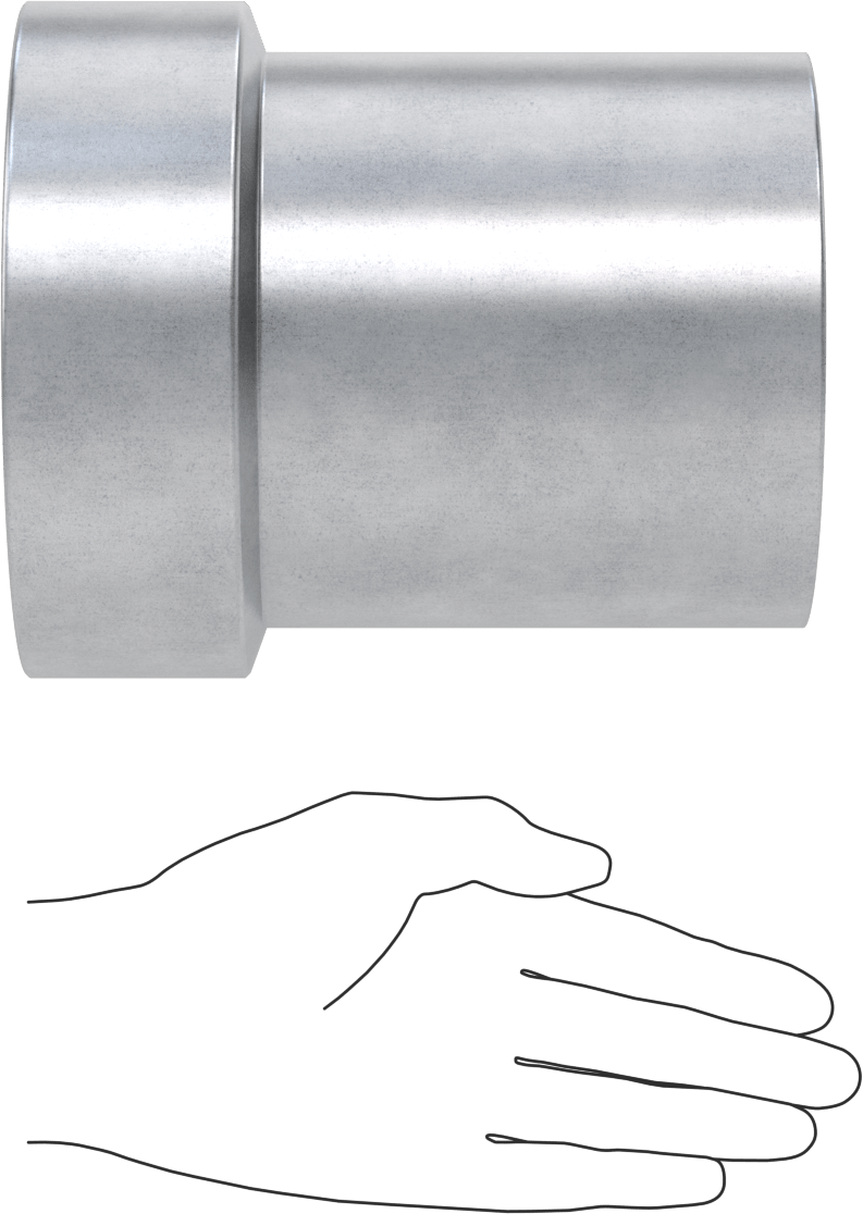 Çelik Boru için Vakum Bağlantı Parçası, 5" Dış Çaplı Boru x 5 NPT Dişi için Adaptör, Galvanizli Çelik