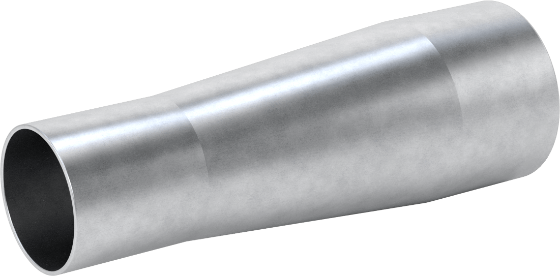 Çelik Boru için Vakum Bağlantı Parçası, 3“ x 2-1/8” Dış Çaplı Tüp için Düz Redüktör, Galvanizli Çelik