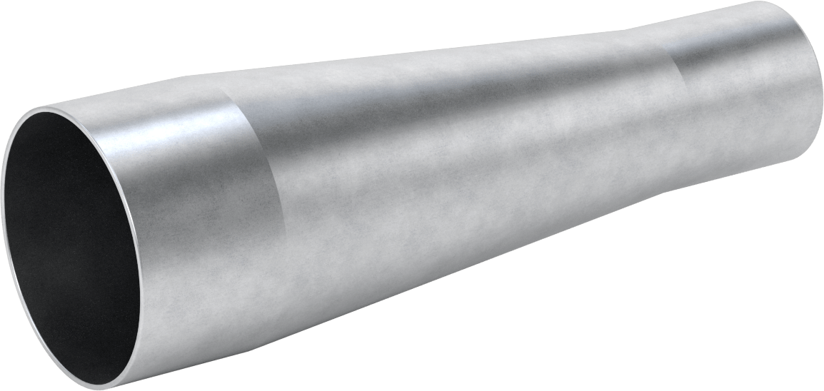 Çelik Boru için Vakum Bağlantı Parçası, 3-1/2“ x 2-1/8” Boru Dış Çapı için Redüktör, Galvanizli Çelik