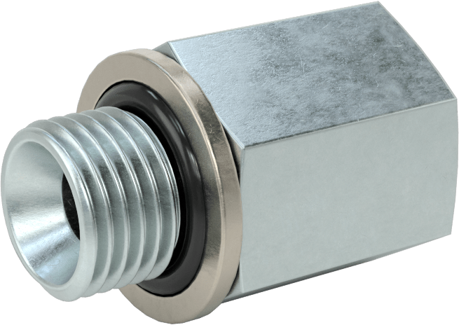 Kompakt Aşırı Basınçlı Çelik Boru Bağlantı Elemanı, Düz Adaptör, 1/4 NPT Dişi x 1/4 BSPP Erkek