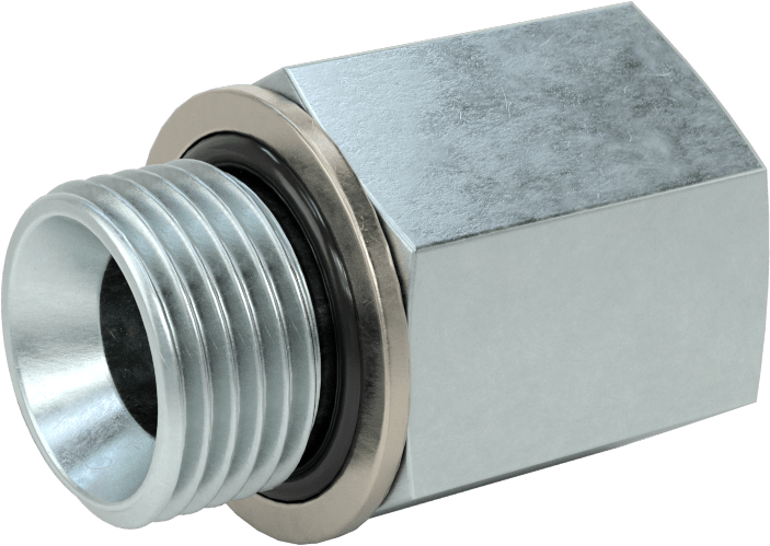 Kompakt Aşırı Basınçlı Çelik Boru Bağlantı Elemanı, Düz Adaptör, 1/2 NPT Dişi x 1/2 BSPP Erkek