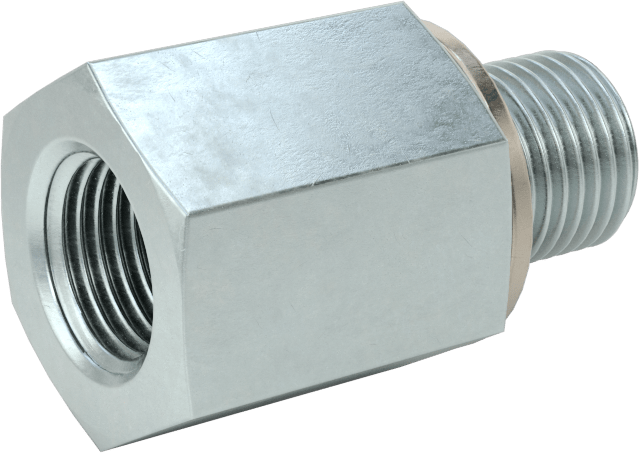 Kompakt Aşırı Basınçlı Çelik Boru Bağlantı Elemanı, Adaptör, 1/8 NPT Dişi, M10 x 1 mm Erkek Diş