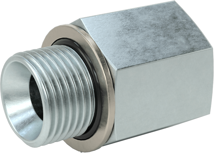 Kompakt Aşırı Basınçlı Çelik Boru Bağlantı Elemanı, Adaptör, 3/8 NPT Dişi, M18 x 1,50 mm Erkek Diş