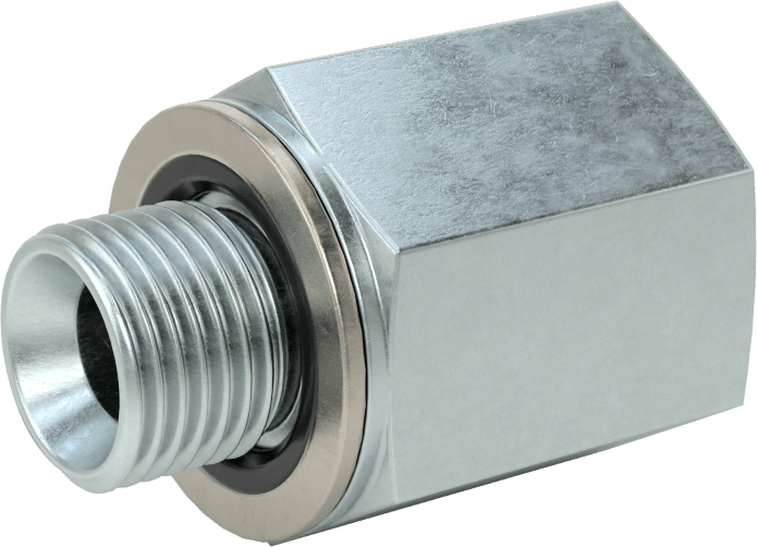 Kompakt Aşırı Basınçlı Çelik Boru Bağlantı Elemanı, Adaptör, 1/2 NPT Dişi, M16 x 1,5 mm Erkek Diş
