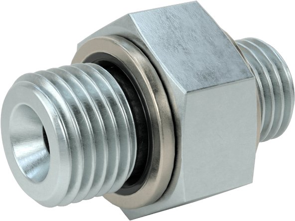 Kompakt Aşırı Basınçlı Çelik Boru Bağlantı Elemanı, Adaptör, 7/16"-20 UN/UNF Erkek Dişli x 1/4 BSPP Erkek