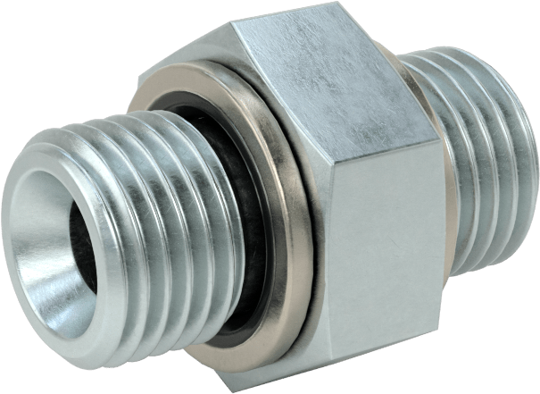 Kompakt Aşırı Basınçlı Çelik Boru Bağlantı Elemanı, Adaptör, 9/16"-18 UN/UNF Erkek Diş x 1/4 BSPP Erkek