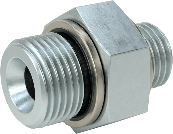 Kompakt Aşırı Basınçlı Çelik Boru Bağlantı Elemanı, Adaptör, 9/16"-18 UN/UNF Erkek Diş x 3/8 BSPP Erkek