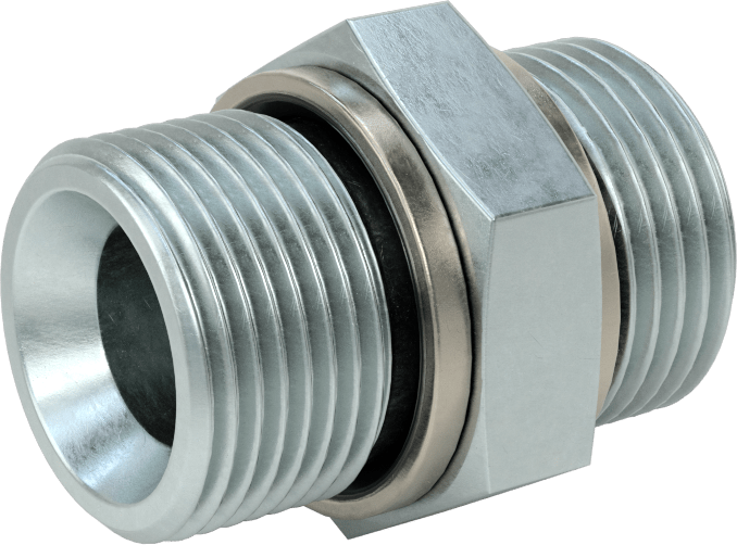 Kompakt Aşırı Basınçlı Çelik Boru Bağlantı Elemanı, Adaptör, 1-1/16"-12 UN/UNF Erkek x 3/4 BSPP Erkek