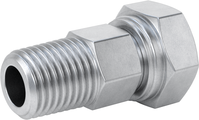 Kompakt Aşırı Basınçlı Çelik Boru Bağlantı Elemanı, Döner Başlıklı Adaptör, 1/4 BSPP Dişi x 1/4 NPT Erkek