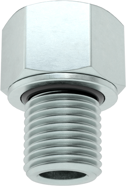 Kompakt Aşırı Basınçlı Çelik Boru Bağlantı Elemanı, Redüksiyon Adaptörü, 1/8 NPT Dişi x 1/4 BSPP Erkek