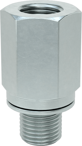 Kompakt Aşırı Basınçlı Çelik Boru Bağlantı Elemanı, Adaptör, 1/8 NPT Dişi, M10 x 1 mm Erkek Diş