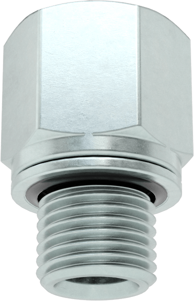 Kompakt Aşırı Basınçlı Çelik Boru Bağlantı Elemanı, Redüksiyon Adaptörü, 1/8 BSPP Dişi x 1/4 BSPP Erkek