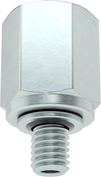 Kompakt Aşırı Basınçlı Çelik Boru Bağlantı Elemanı, Adaptör, 1/8 NPT Dişi, M6 x 1 mm Erkek Diş