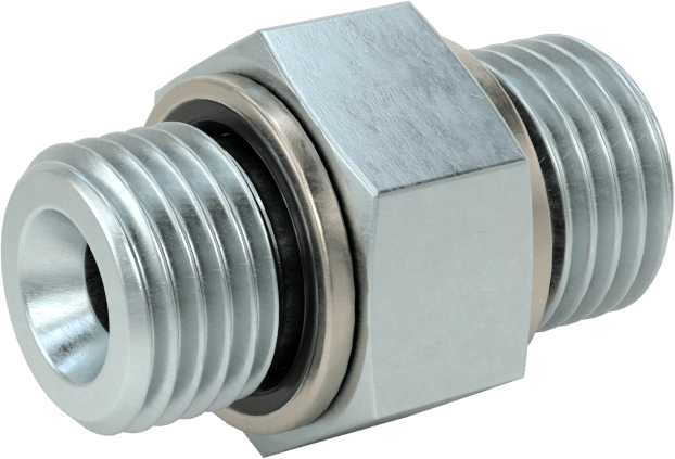 Kompakt Aşırı Basınçlı Çelik Boru Bağlantı Elemanı, Adaptör, 1/4 BSPP Erkek, M14 x 1,50 mm Erkek Diş