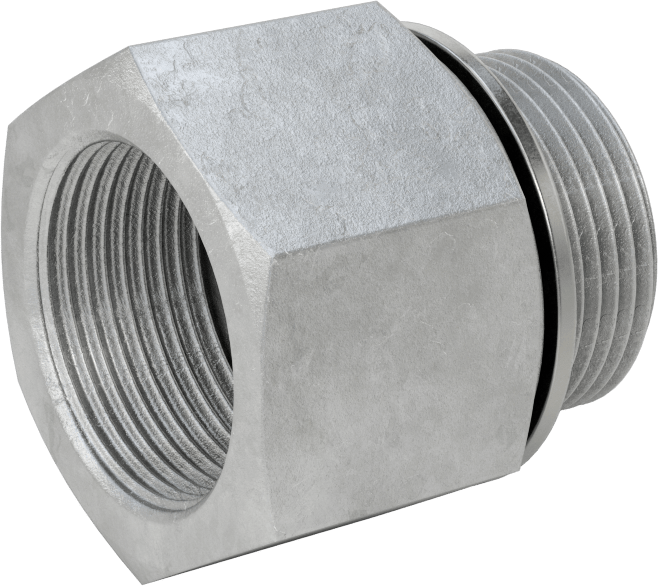 Kompakt Aşırı Basınçlı Çelik Boru Bağlantı Elemanı, Düz Adaptör, 1-1/4 BSPP Dişi x 1-1/4 BSPP Erkek