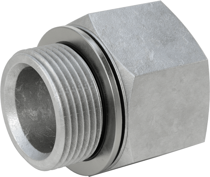Kompakt Aşırı Basınçlı Çelik Boru Bağlantı Elemanı, Düz Adaptör, 1-1/4 BSPP Dişi x 1-1/4 BSPP Erkek