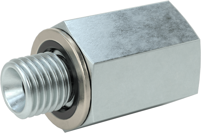 Kompakt Aşırı Basınçlı Çelik Boru Bağlantı Elemanı, Adaptör, 1/8 NPT Dişi, M8 x 1 mm Erkek Diş