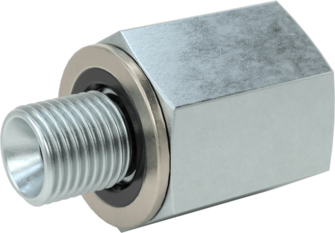 Kompakt Aşırı Basınçlı Çelik Boru Bağlantı Elemanı, Adaptör, 1/4 NPT Dişi, M10 x 1 mm Erkek Diş