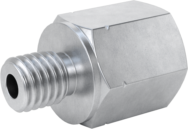 Kompakt Aşırı Basınçlı Çelik Boru Bağlantı Elemanı, Adaptör, 1/4 NPT Dişi x M10 x 1,5 mm Erkek Diş