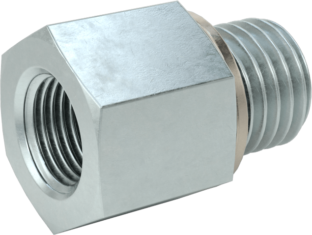 Kompakt Aşırı Basınçlı Çelik Boru Bağlantı Elemanı, Adaptör, 1/8 NPT Dişi, M12 x 1,5 mm Erkek Diş