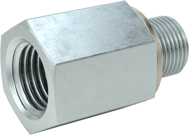 Kompakt Aşırı Basınçlı Çelik Boru Bağlantı Elemanı, Adaptör, 1/4 NPT Dişi, M12 x 1 mm Erkek Diş