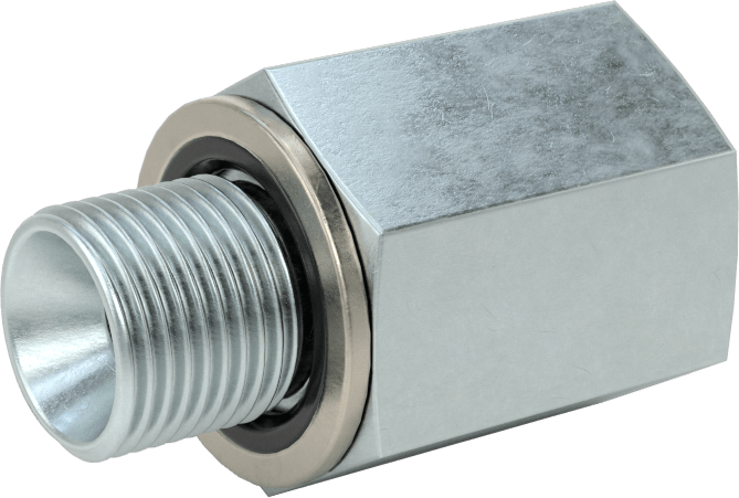 Kompakt Aşırı Basınçlı Çelik Boru Bağlantı Elemanı, Adaptör, 1/4 NPT Dişi, M12 x 1 mm Erkek Diş
