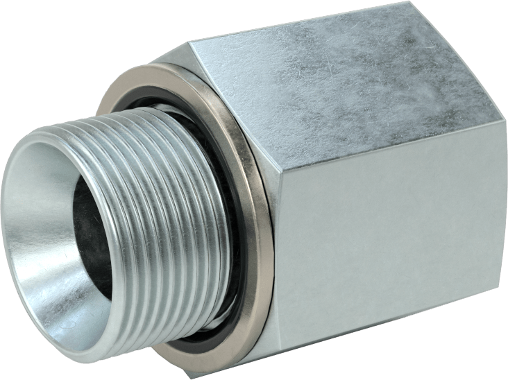 Kompakt Aşırı Basınçlı Çelik Boru Bağlantı Elemanı, Adaptör, 3/4 NPT Dişi, M26 x 1,5 mm Erkek Diş, 3500 PSI