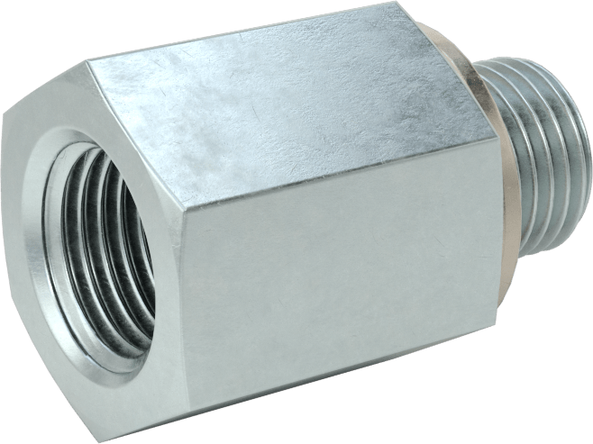 Kompakt Aşırı Basınçlı Çelik Boru Bağlantı Elemanı, Adaptör, 9/16"-18 UN/UNF Dişi Diş x 1/4 BSPP Erkek
