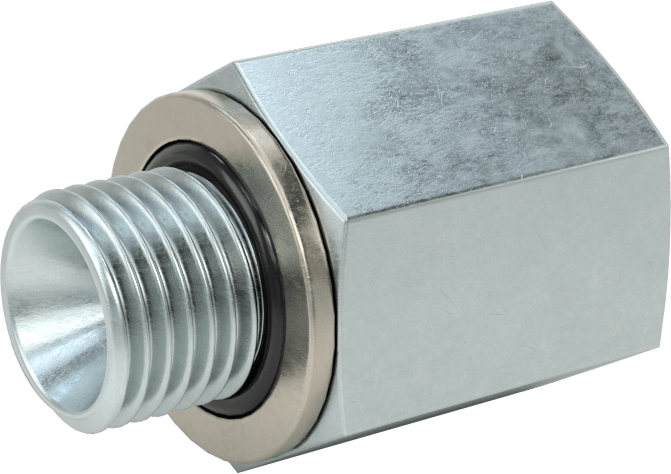 Kompakt Aşırı Basınçlı Çelik Boru Bağlantı Elemanı, Adaptör, 9/16"-18 UN/UNF Dişi Diş x 1/4 BSPP Erkek