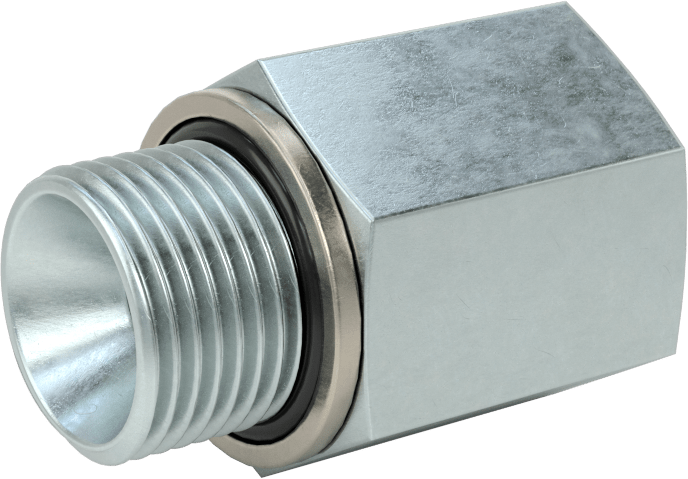Kompakt Aşırı Basınçlı Çelik Boru Bağlantı Elemanı, Adaptör, 9/16"-18 UN/UNF Dişi Diş x 3/8 BSPP Erkek