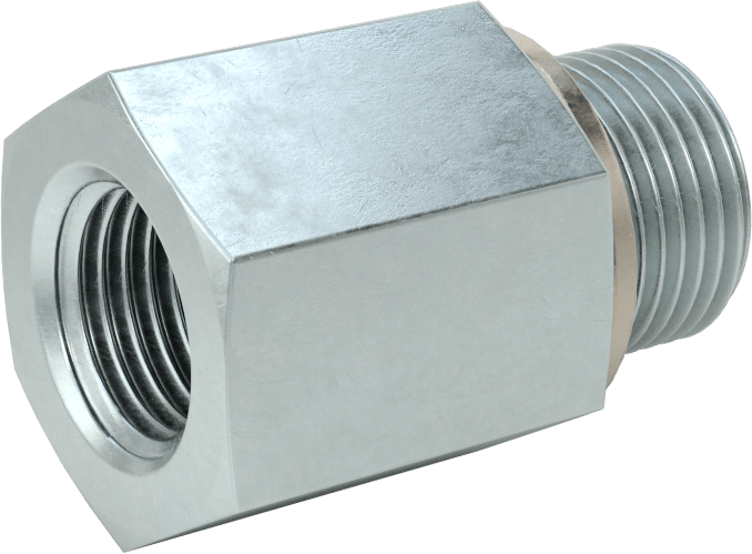 Kompakt Aşırı Basınçlı Çelik Boru Bağlantı Elemanı, Adaptör, 9/16"-18 UN/UNF Dişi Diş x 3/8 BSPP Erkek