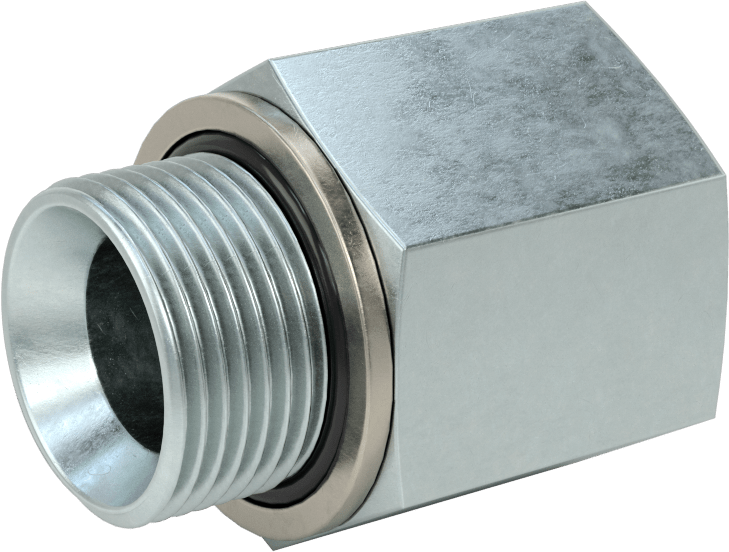 Kompakt Aşırı Basınçlı Çelik Boru Bağlantı Elemanı, Adaptör, 1-1/16"-12 UN/UNF Dişi Diş x 3/4 BSPP Erkek