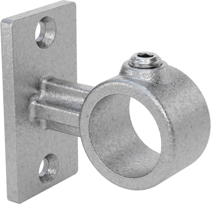 Galvanizli Demir Kayar Ray Bağlantı Parçası, 1-3/8" Ray Dış Çapı için Delikli Ray Desteği