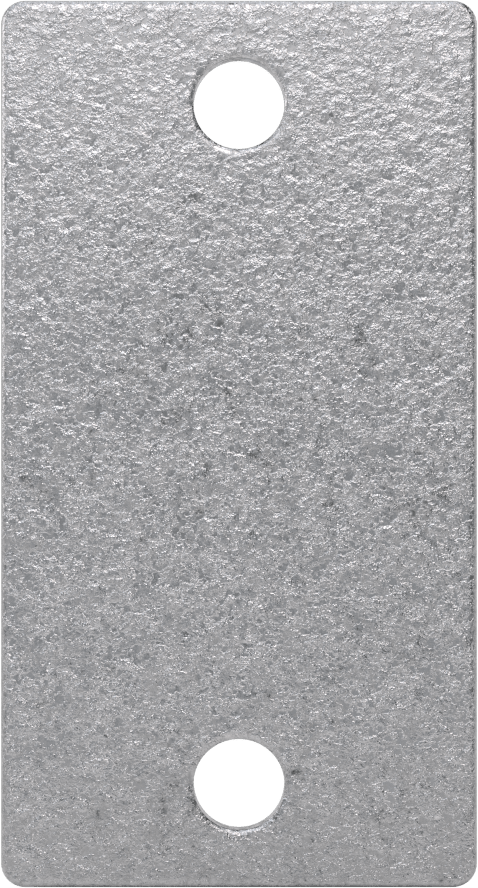 Galvanizli Demir Kayar Ray Bağlantı Parçası, 1-3/8" Ray Dış Çapı için Delikli Ray Desteği