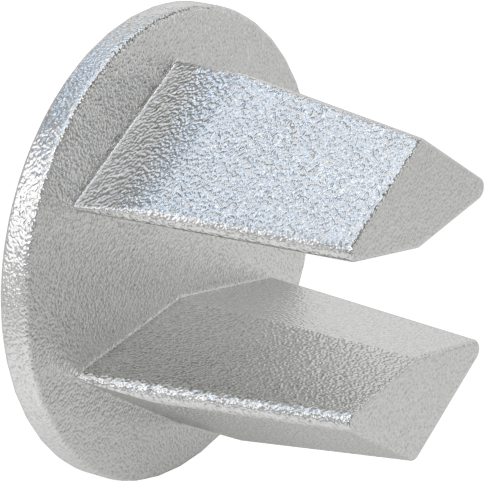 Galvanizli Demir Kayar Ray Bağlantı Parçası, 1-3/8" Ray Dış Çapı için Kapak