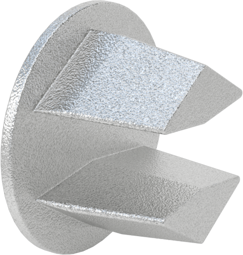 Galvanizli Demir Kayar Ray Bağlantı Parçası, 1-5/8" Ray Dış Çapı için Kapak