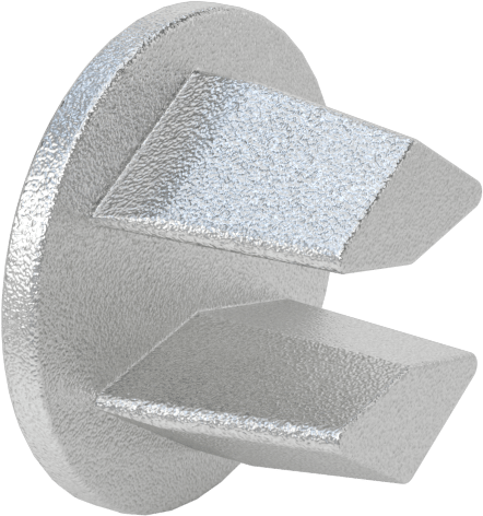 Galvanizli Demir Kayar Ray Bağlantı Parçası, 1" Ray Dış Çapı için Kapak