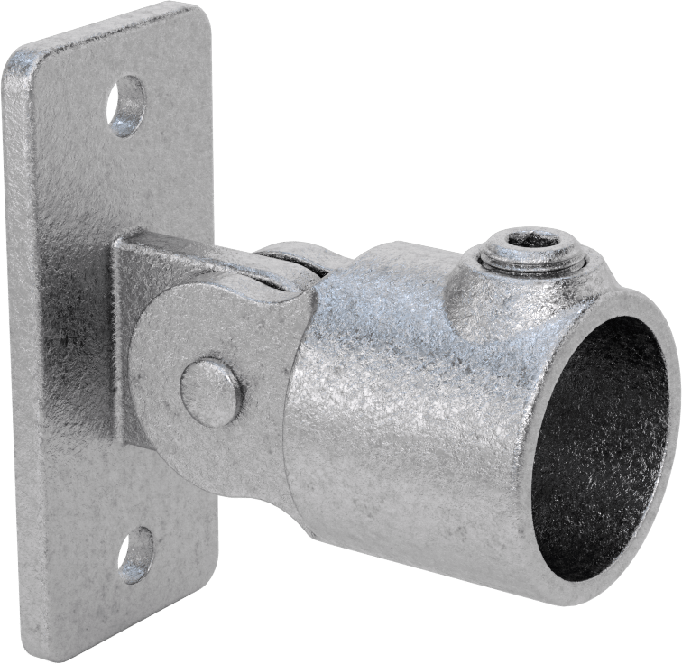 Galvanizli Demir Kayar Ray Bağlantı Parçası, 1-5/8" Ray Dış Çapı için Dikdörtgen Ayarlanabilir Açılı Ray Ucu