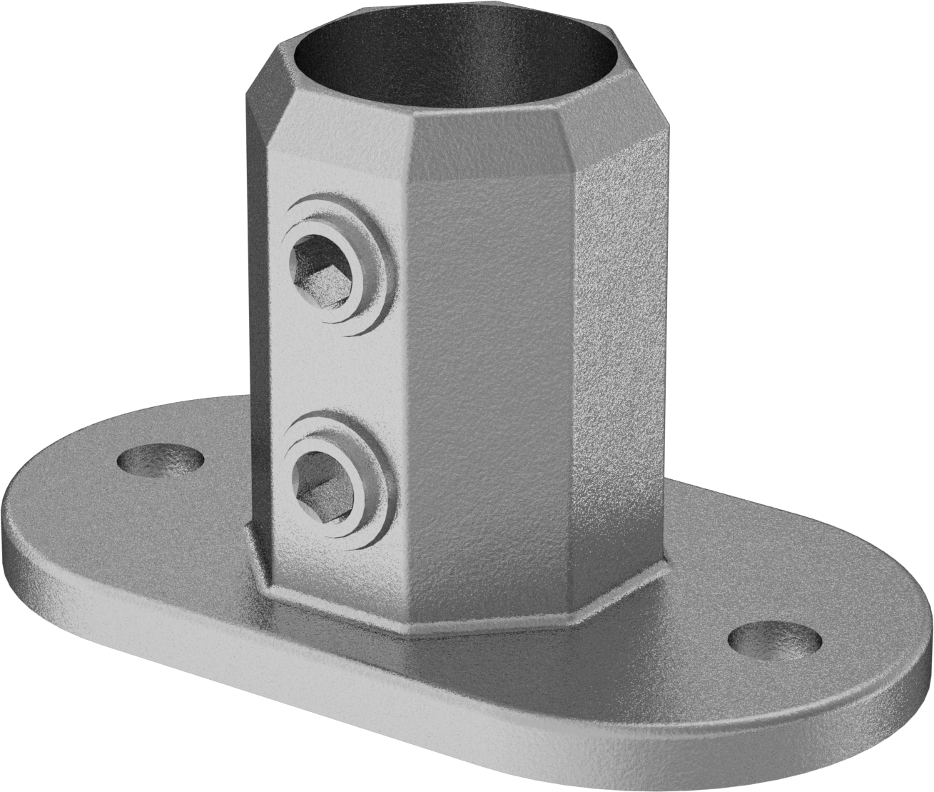 Galvanizli Demir Kayar Ray Bağlantı Parçası, 1-7/8" Ray Dış Çapı için Oval Ray Ucu