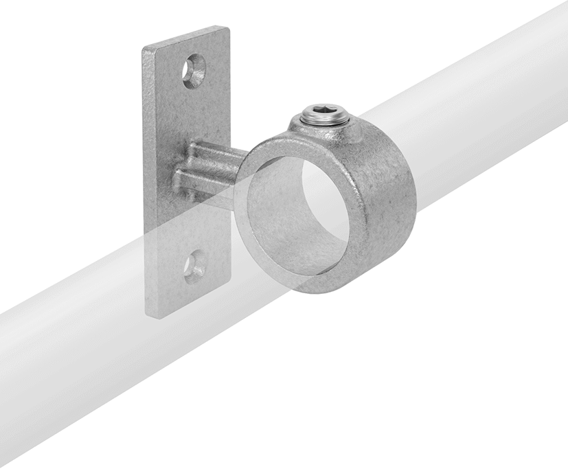 Galvanizli Demir Kayar Ray Bağlantı Parçası, 1" Dış Çaplı Ray için Delikli Ray Desteği