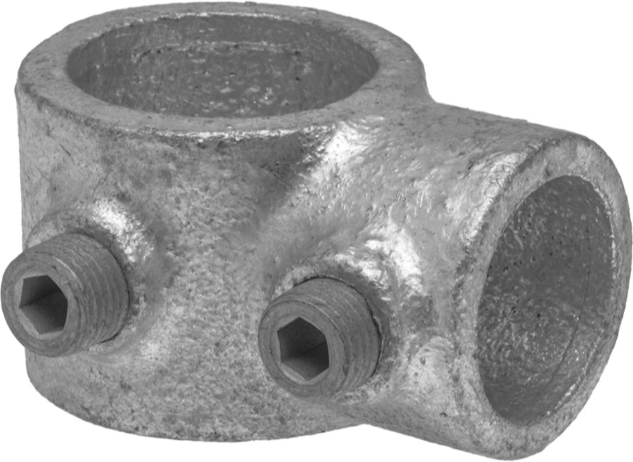 Galvanizli Demir Kayar Ray Bağlantı Parçası, 1-3/8“ ve 1” Ray Dış Çapı için T Delikli Redüktör