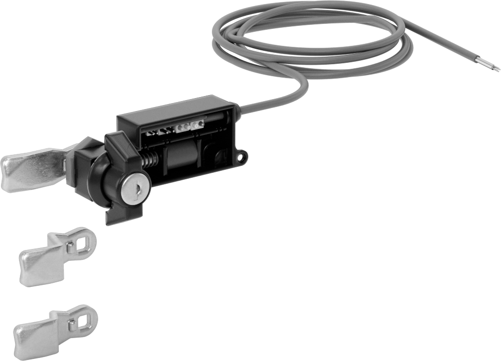 Elektronik Uzaktan Kumandalı Kanatlı Kam Kilidi, Aynı Anahtarlı, 24V DC, 7/8" Delik Çapı için