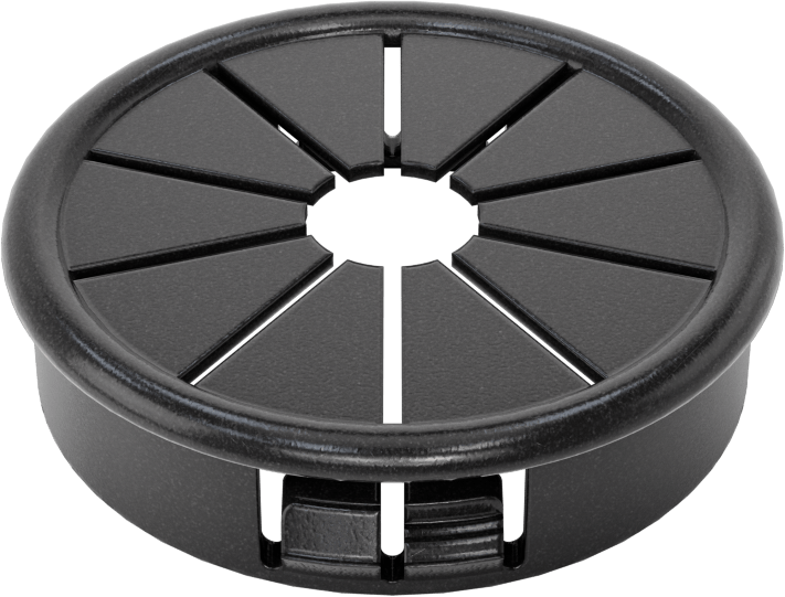 Esnek Tutuşlu Kilitleme Halkaları, 1-3/4“ Delik Çapı ve 1/32” ila 1/8" Malzeme Kalınlığı için, Siyah