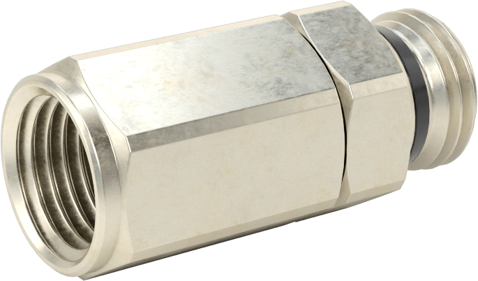 Nikel Kaplı Pirinç Boru Bağlantı Parçası, Döner Başlıklı Adaptör, 1/4 NPT Dişi x 1/4 Evrensel Erkek
