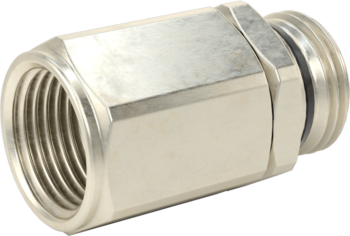 Nikel Kaplı Pirinç Boru Bağlantı Parçası, Döner Başlıklı Adaptör, 3/8 NPT Dişi x 3/8 Evrensel Erkek