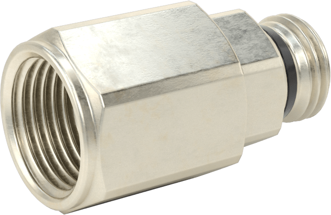 Nikel Kaplı Pirinç Boru Bağlantı Parçası, Döner Başlıklı Adaptör, 3/8 NPT Dişi x 1/4 Evrensel Erkek