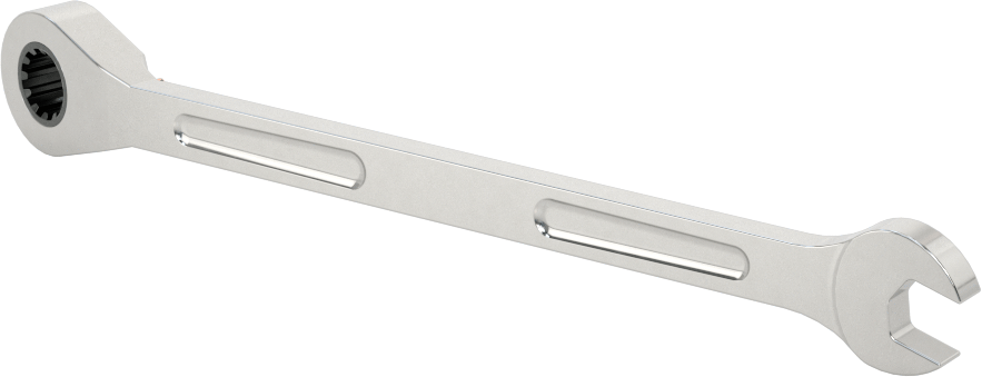 Spline Cırcırlı Kombinasyon Anahtarı, 9/32" Boyut, 5-11/64" Uzunluk